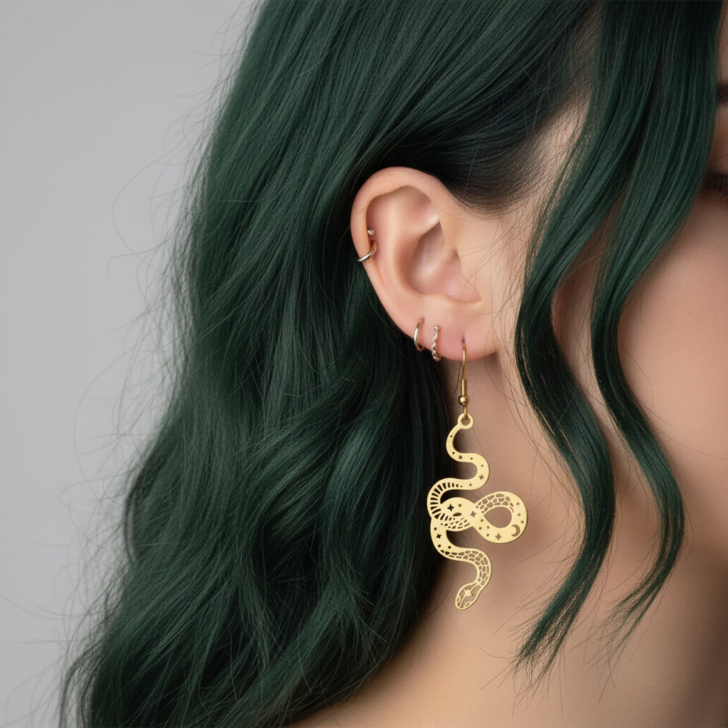 Serpent Filigree Earrings