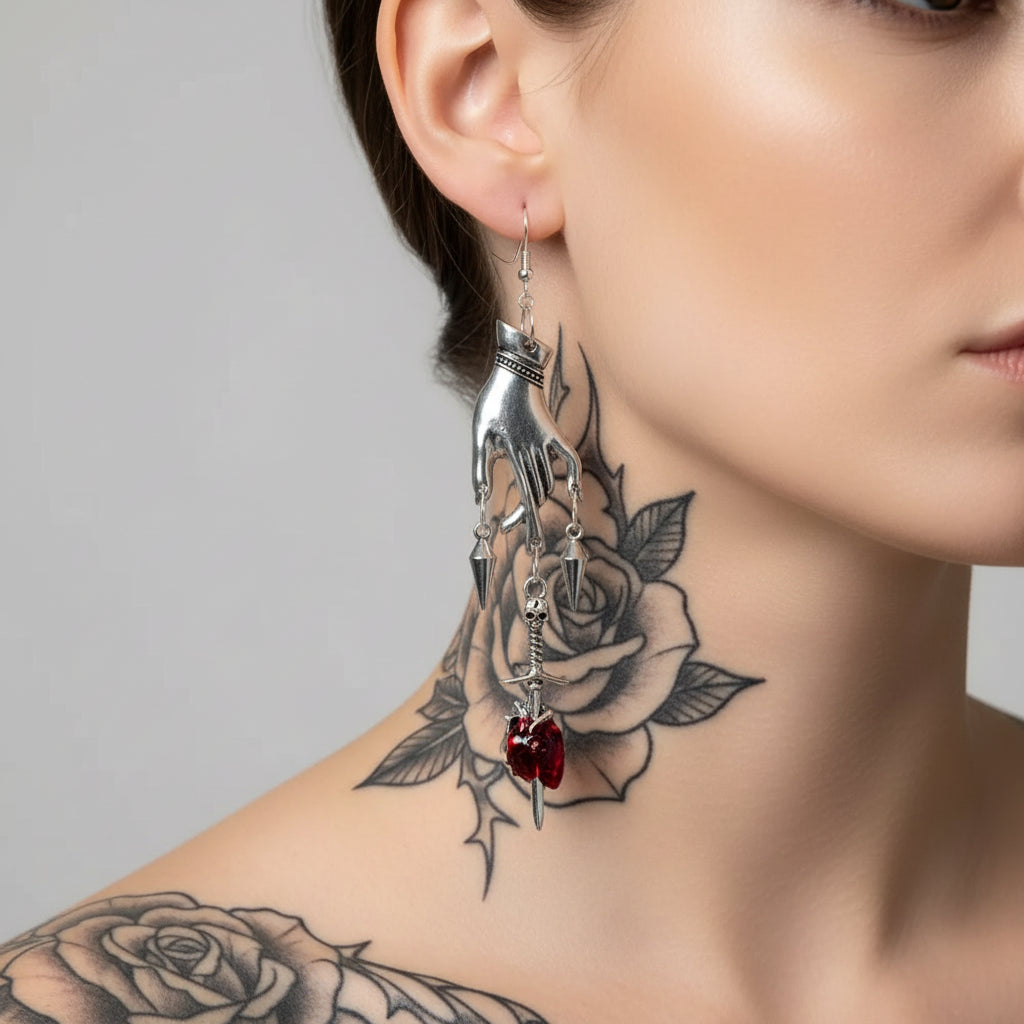 Widow’s Hand Earrings