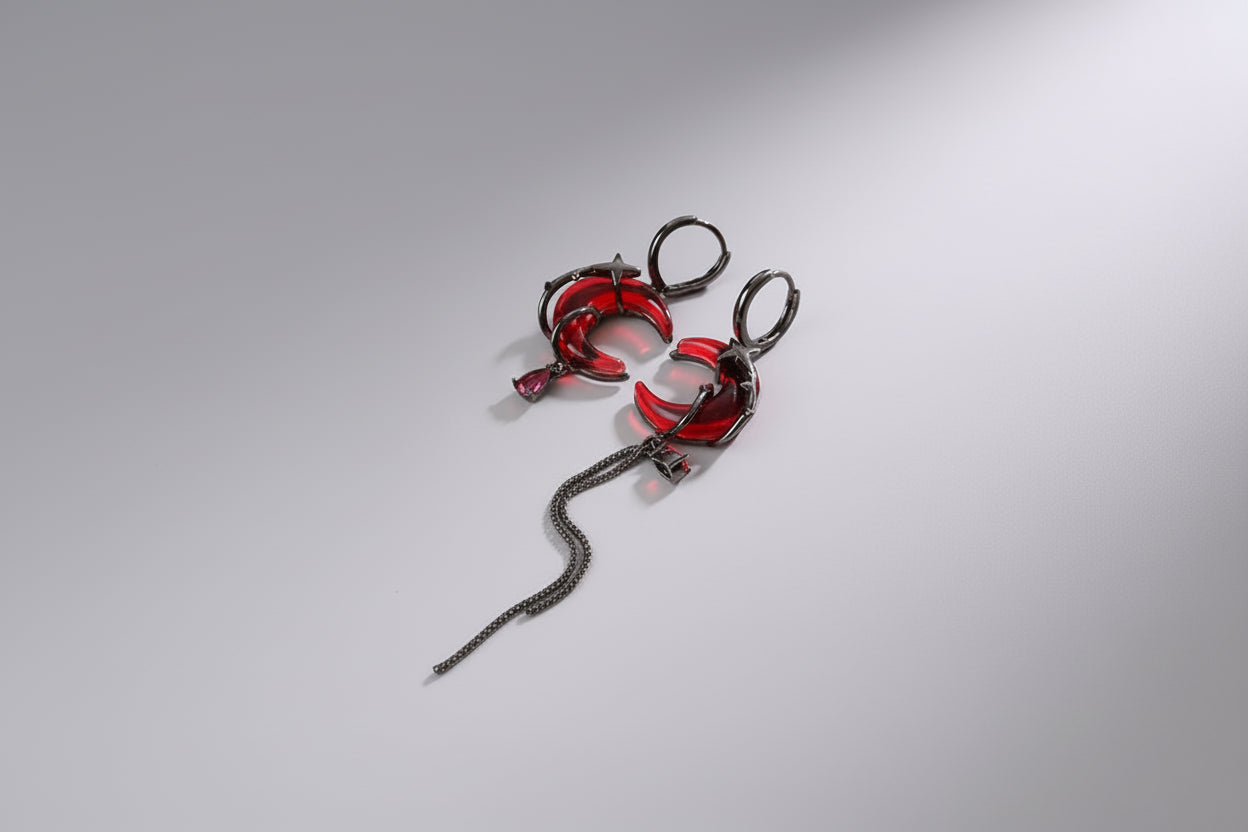 Scarlet Nocturne Earrings